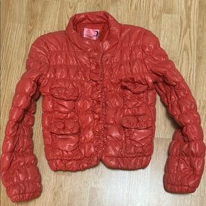 Red Quilted Puffer Jacket